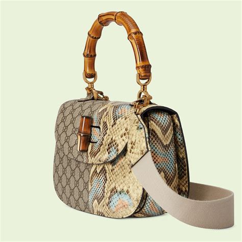 gucci bamboo bag pitone|gucci bamboo bags for sale.